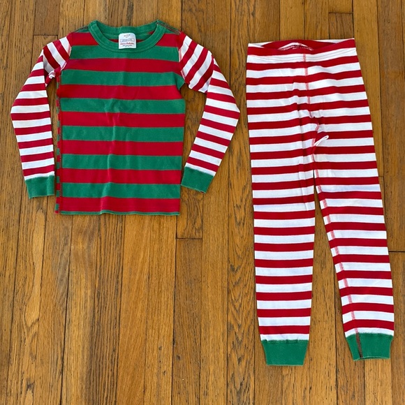 Hanna Andersson Other - Hanna Andersson Christmas Striped Long Johns 120